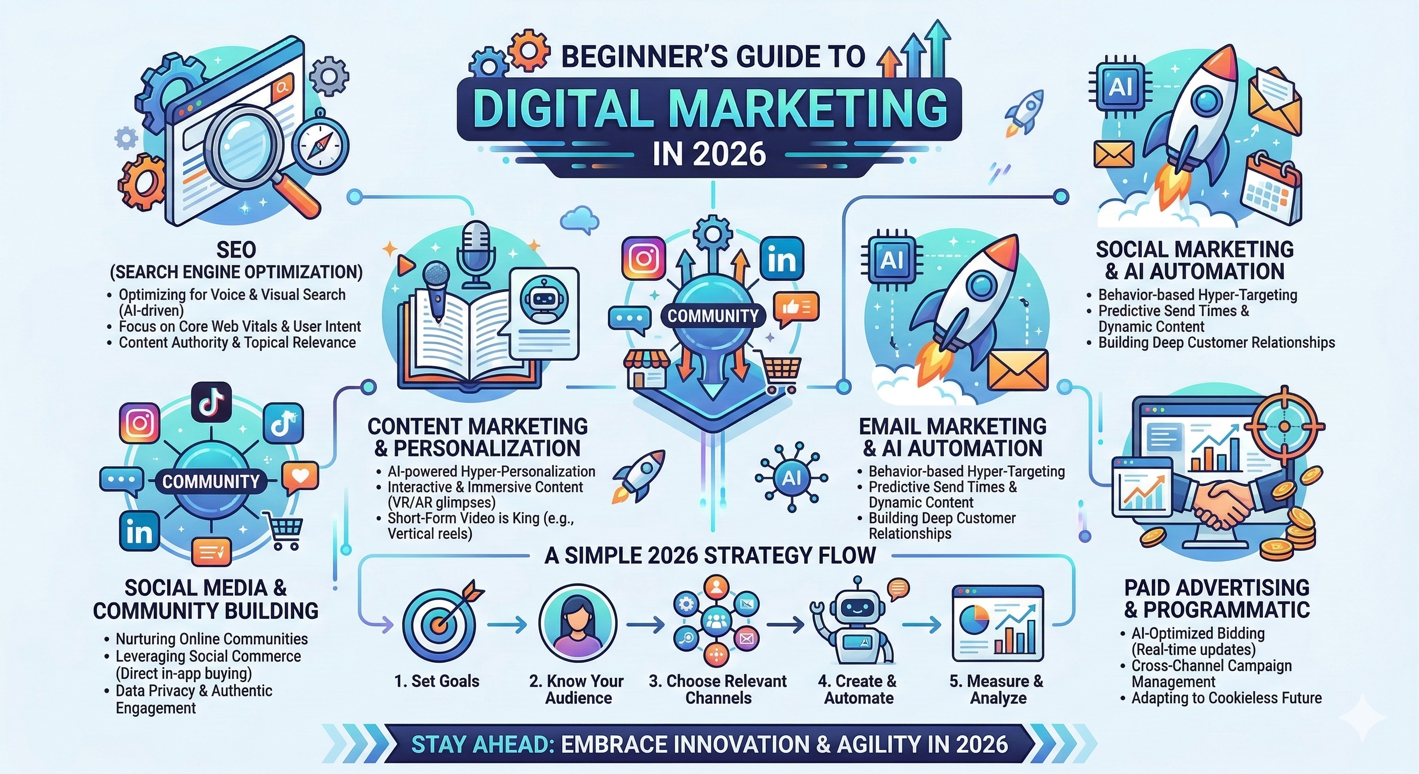 Beginner's Guide to Digital Marketing in 2026 Main Types of Digital Marketing in 2026