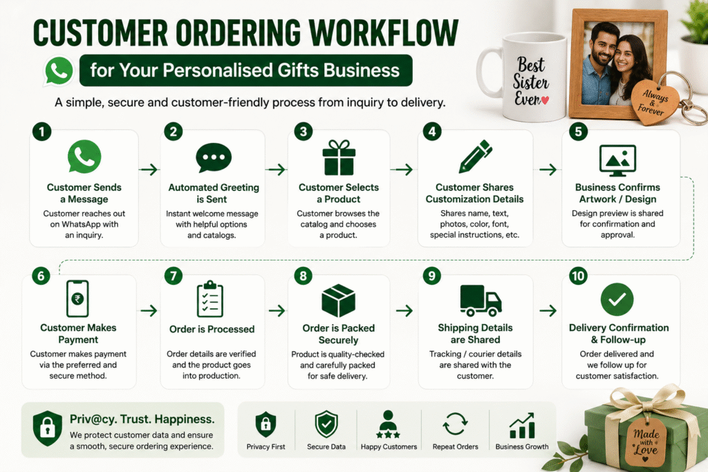 Building a Privacy-First WhatsApp Ordering System for a Personalised Gifts Business WhatsApp ordering system