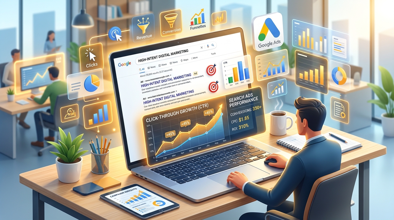 Meta Ads vs Google Ads: Which Gives Faster ROI in 2026? Google search intent ads strategy for Meta ads vs Google ads for small business